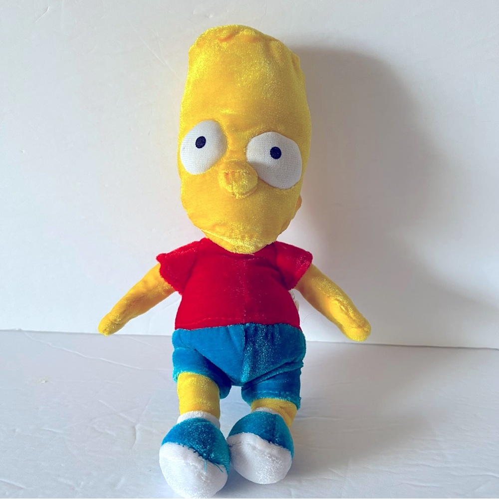 The Simpsons Bart Simpson 10" Plush Stuffed Toy Beanie by Nanco Slight DAMAGE